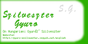 szilveszter gyuro business card